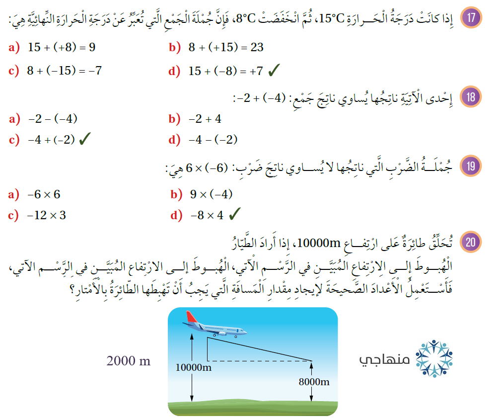 الأعداد الصحيحة والعمليات عليها